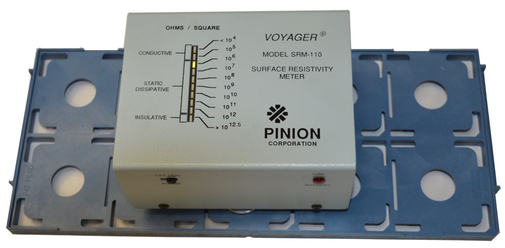 measuring JEDEC tray resistivity