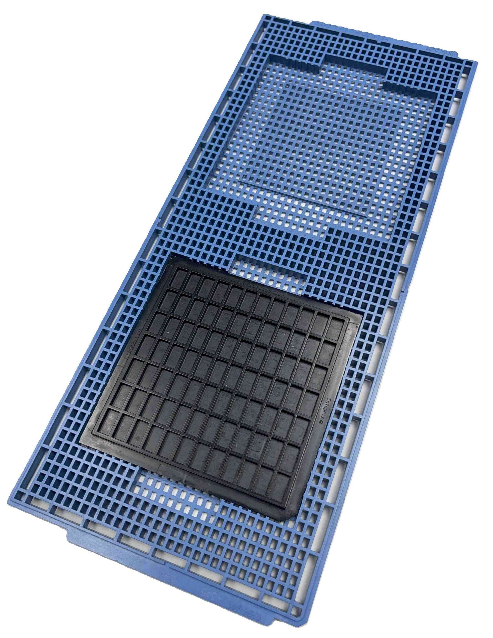 JEDEC tray to hold 4" waffle pack